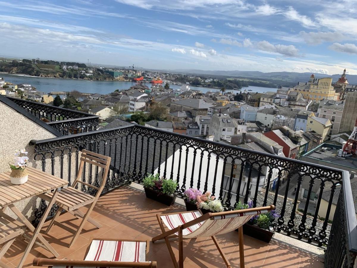 Moderno Piso Con La Mejor Terraza De Ribadeo Y Vistas Maravillosas מראה חיצוני תמונה