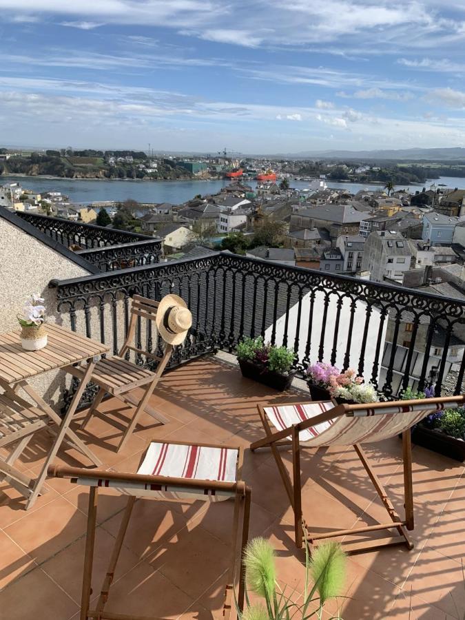 Moderno Piso Con La Mejor Terraza De Ribadeo Y Vistas Maravillosas מראה חיצוני תמונה